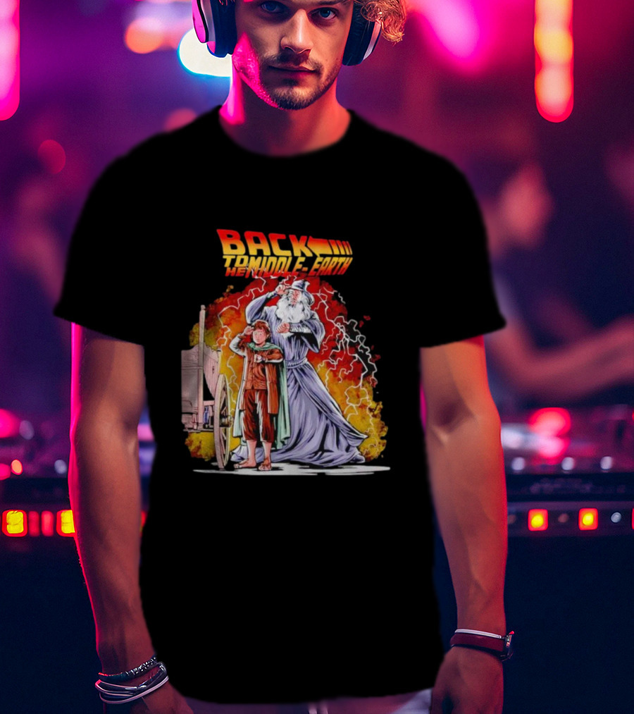 Back To The Middle-Earth Men's Time Travel Adventure Fusion T-Shirt