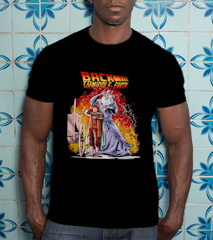 Back To The Middle-Earth Men's Time Travel Adventure Fusion T-Shirt