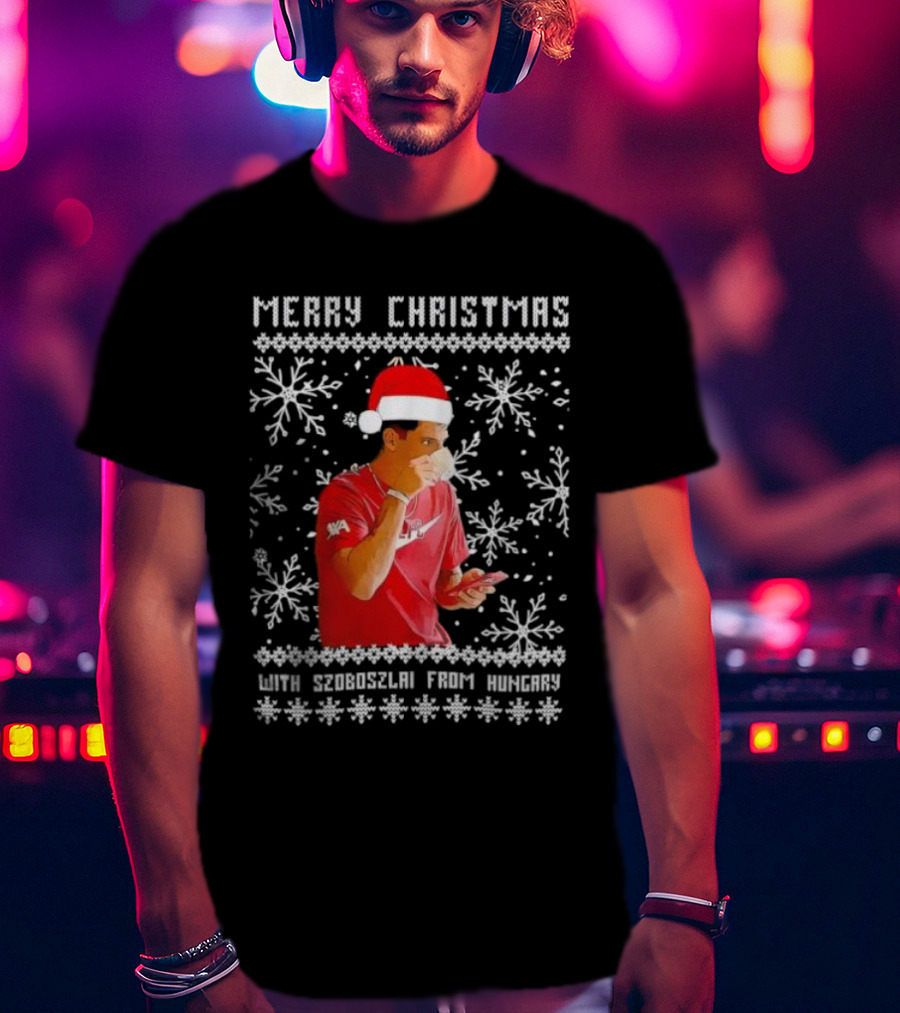 Merry Christmas With Szoboszlai From Hungary Ugly T-Shirt