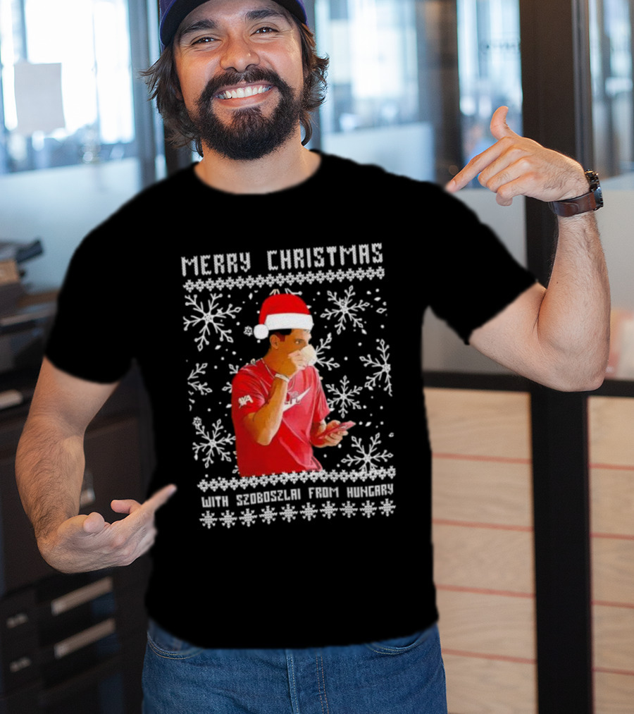 Merry Christmas With Szoboszlai From Hungary Ugly T-Shirt