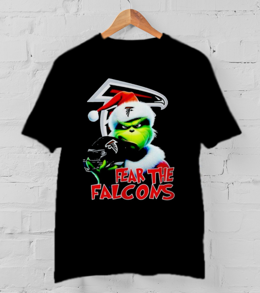Atlanta Falcons Grinch Santa Fear The Falcons NFL T-Shirt