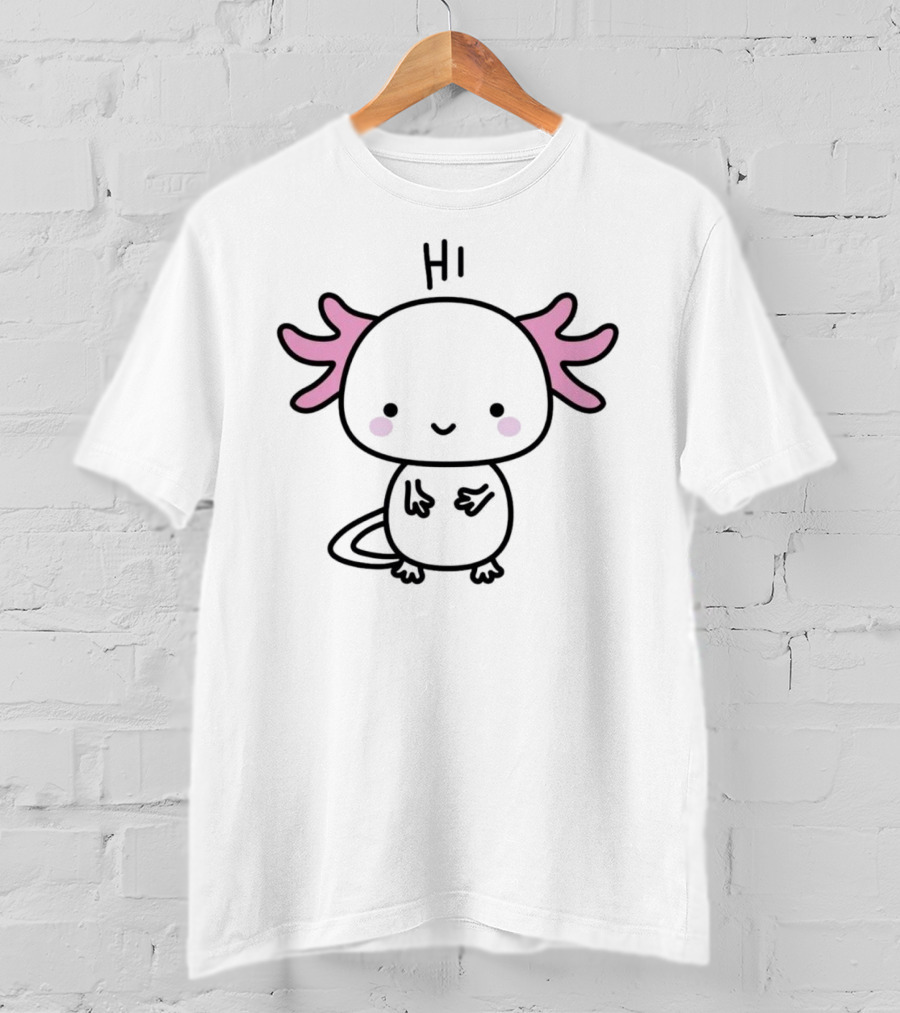 Axolotl Hi Meme Cute Character T-Shirt