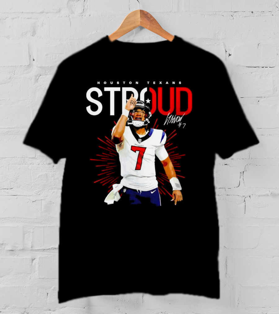Houston Texans Cj Stroud #7 Signature Visionary Leader T-Shirt