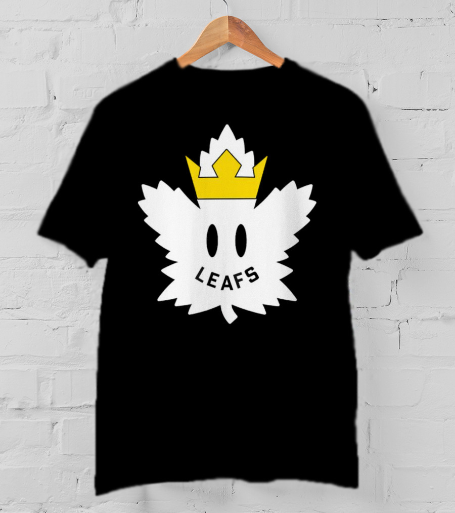 Leafs White Crown Face Emblem T-Shirt