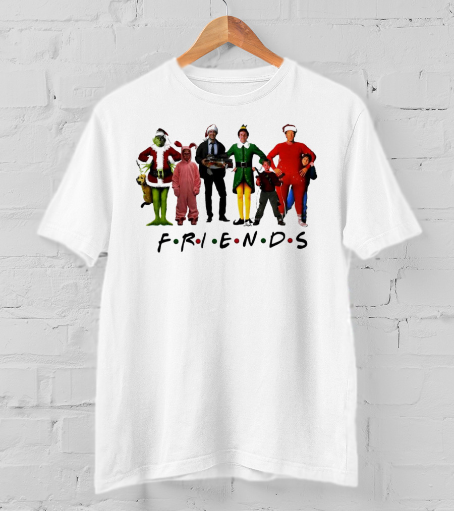 Friends Movie Character Holiday Mashup T-Shirt