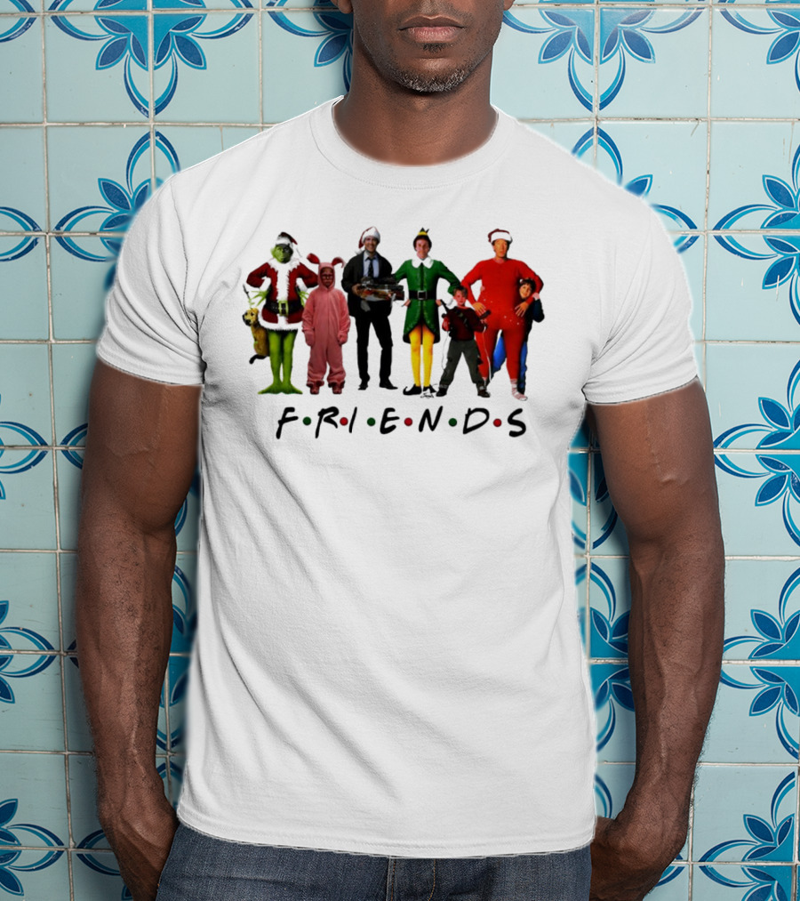 Friends Movie Character Holiday Mashup T-Shirt