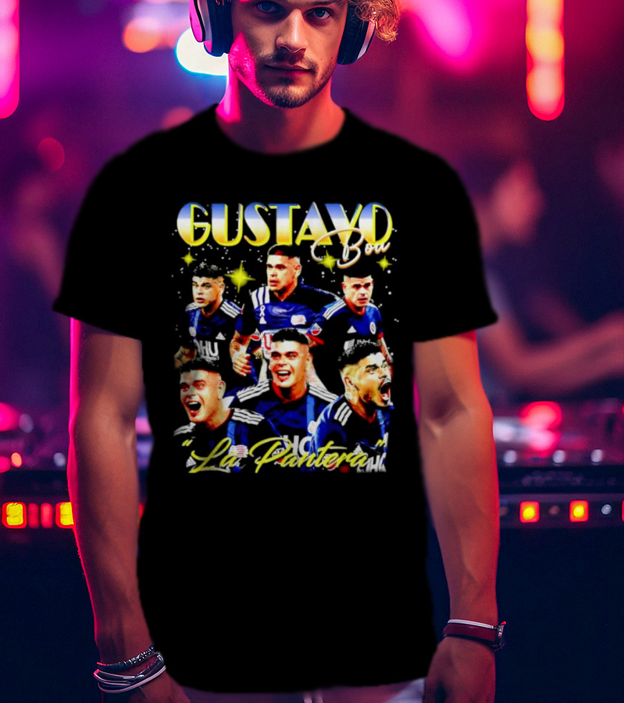 Gustavo Bou La Pantera New England Revolution Star T-Shirt
