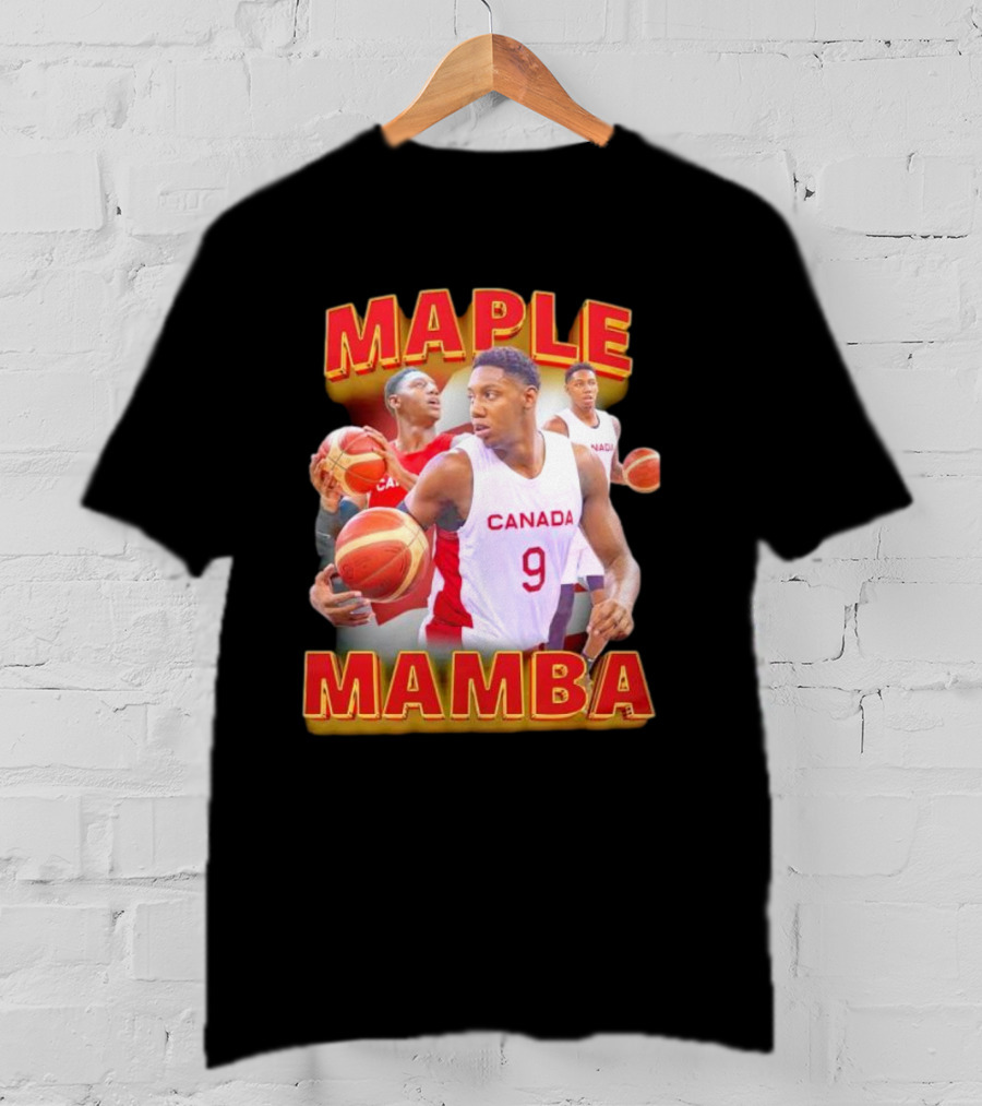Maple Mamba Canada Basketball Player Number 9 T-Shirt