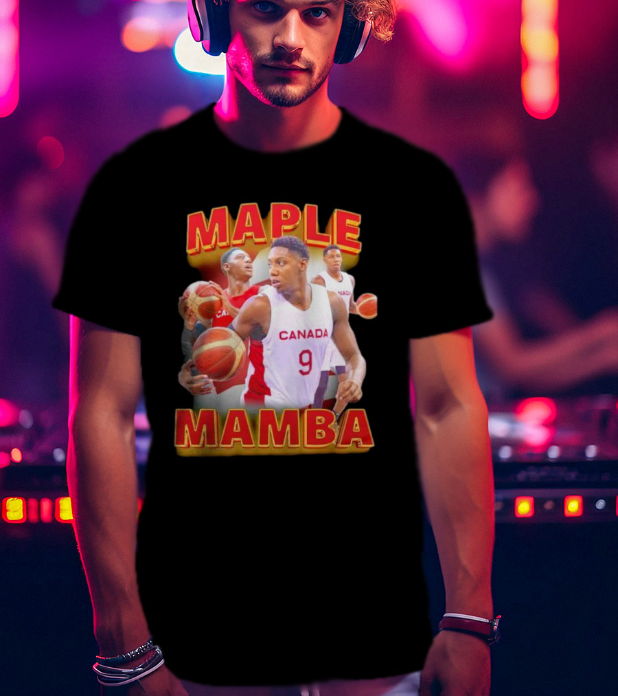 Maple Mamba Canada Basketball Player Number 9 T-Shirt