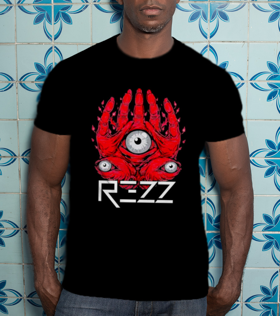 Rezz Men's Monster Inside With Red Hand And Eye T-Shirt