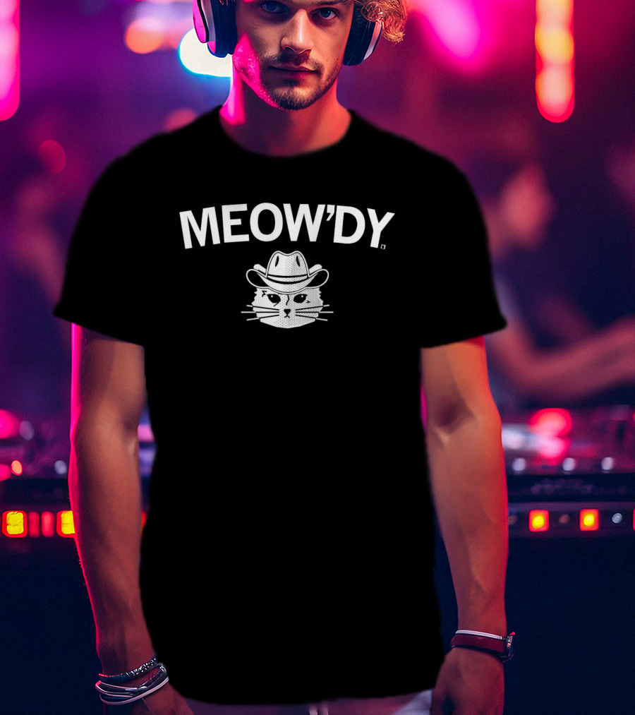 Meow'dy Cat Cowboy Hat T-Shirt