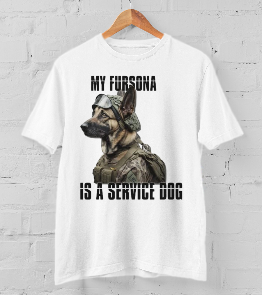 My Fursona Is A Service Dog In Tactical Gear T-Shirt