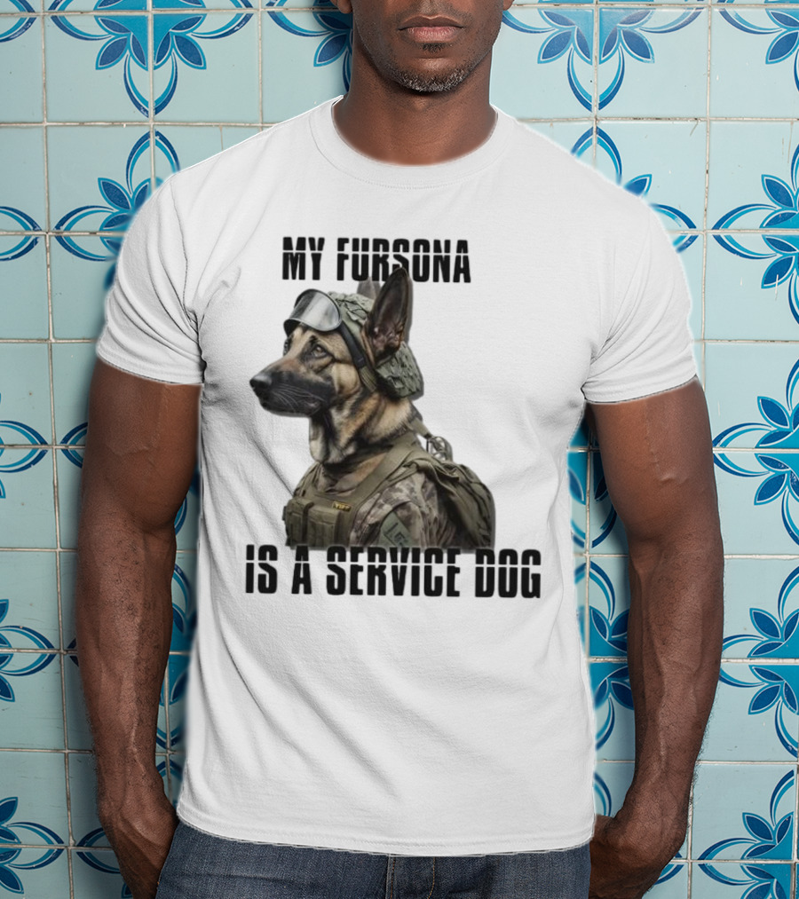 My Fursona Is A Service Dog In Tactical Gear T-Shirt