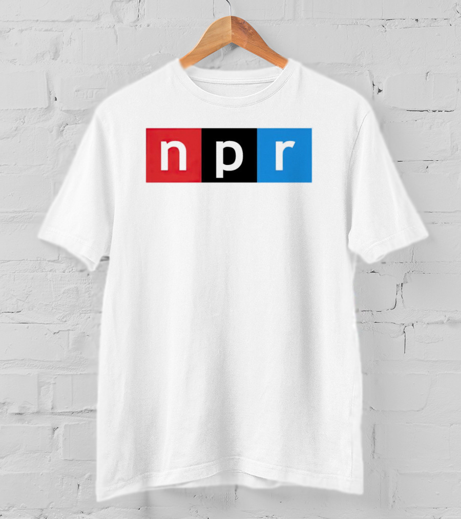 NPR Red Black Blue Iconic Logo Squares T-Shirt