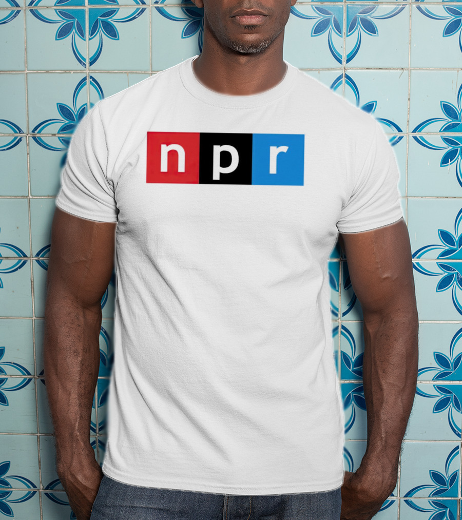 NPR Red Black Blue Iconic Logo Squares T-Shirt