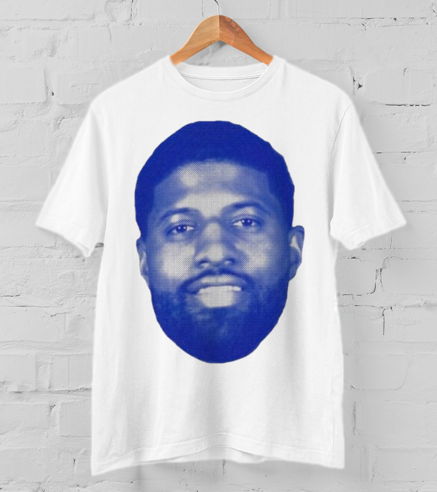 Paul George Blue Halftone Face T-Shirt