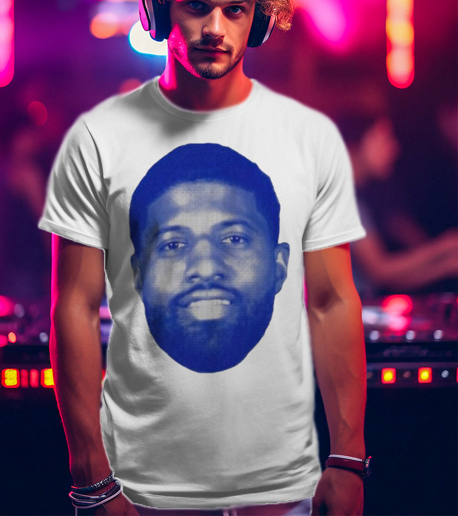 Paul George Blue Halftone Face T-Shirt