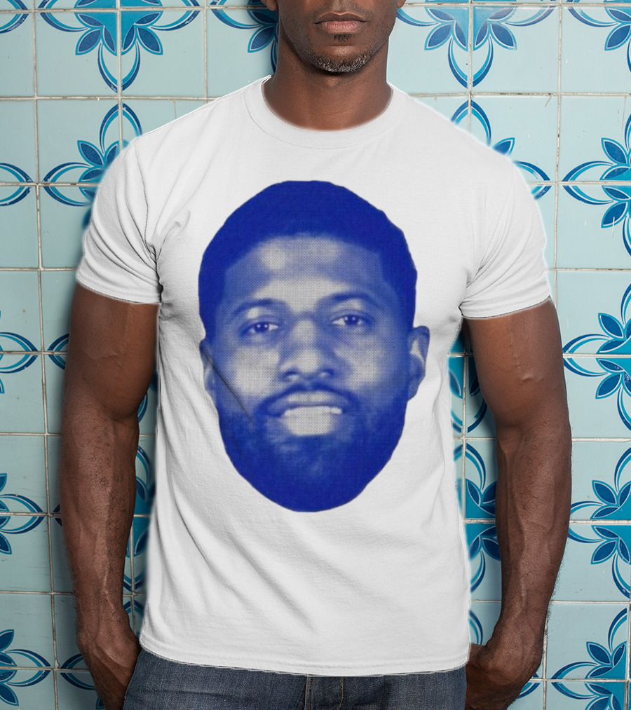 Paul George Blue Halftone Face T-Shirt