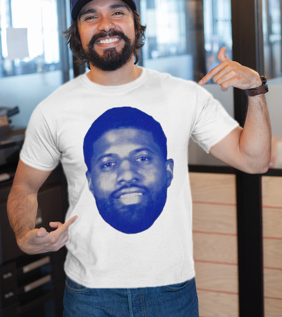 Paul George Blue Halftone Face T-Shirt
