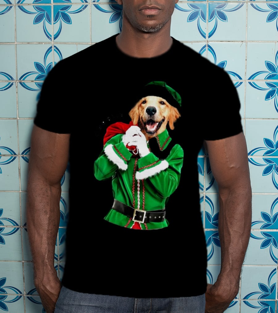 Charlie Personalized Santa Dog Christmas T-Shirt