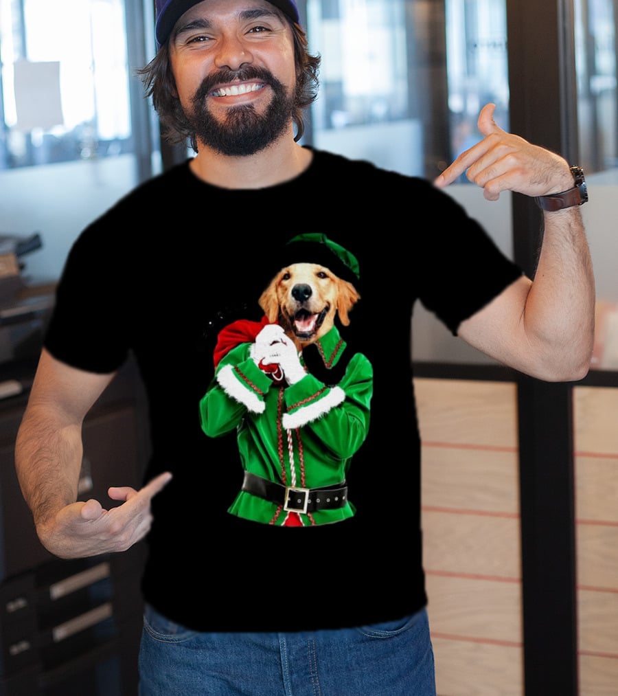 Charlie Personalized Santa Dog Christmas T-Shirt