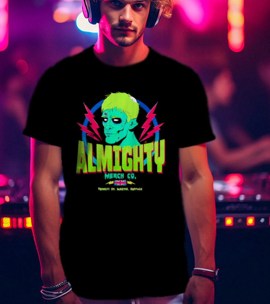 Almighty Merch Co. Frankenstein Illustration Trimley St. Martin Suffolk T-Shirt