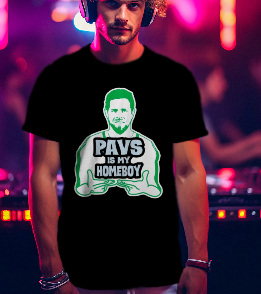 Dallas Stars Pavs Is My Homeboy Green And White T-Shirt