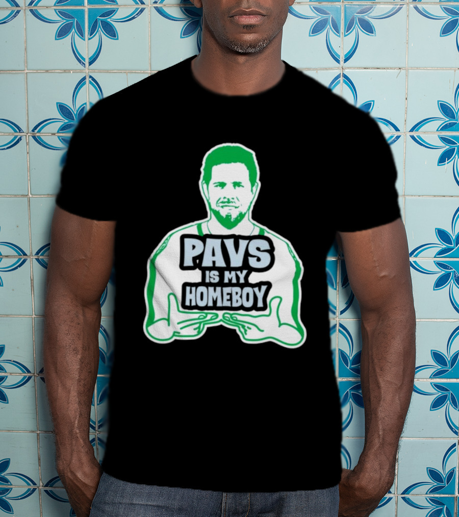 Dallas Stars Pavs Is My Homeboy Green And White T-Shirt