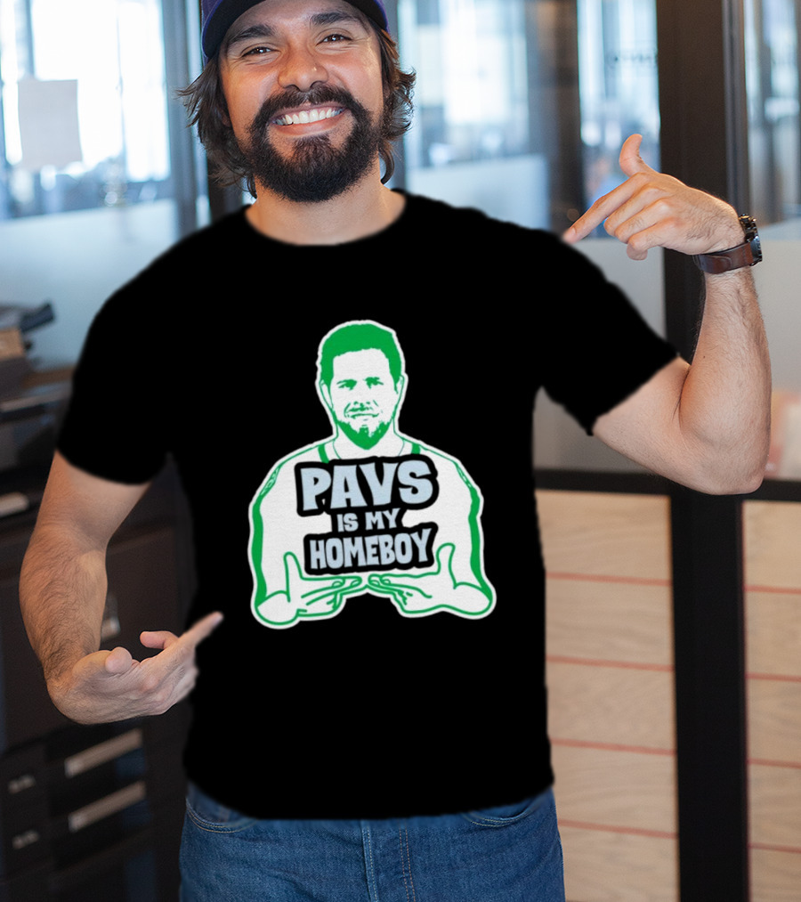 Dallas Stars Pavs Is My Homeboy Green And White T-Shirt