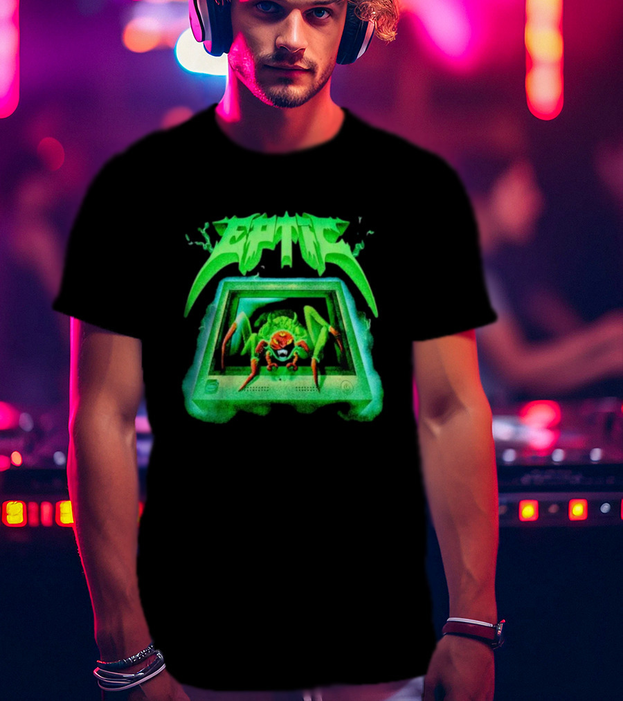 Eptic Interweb Vintage Spider On Screen T-Shirt