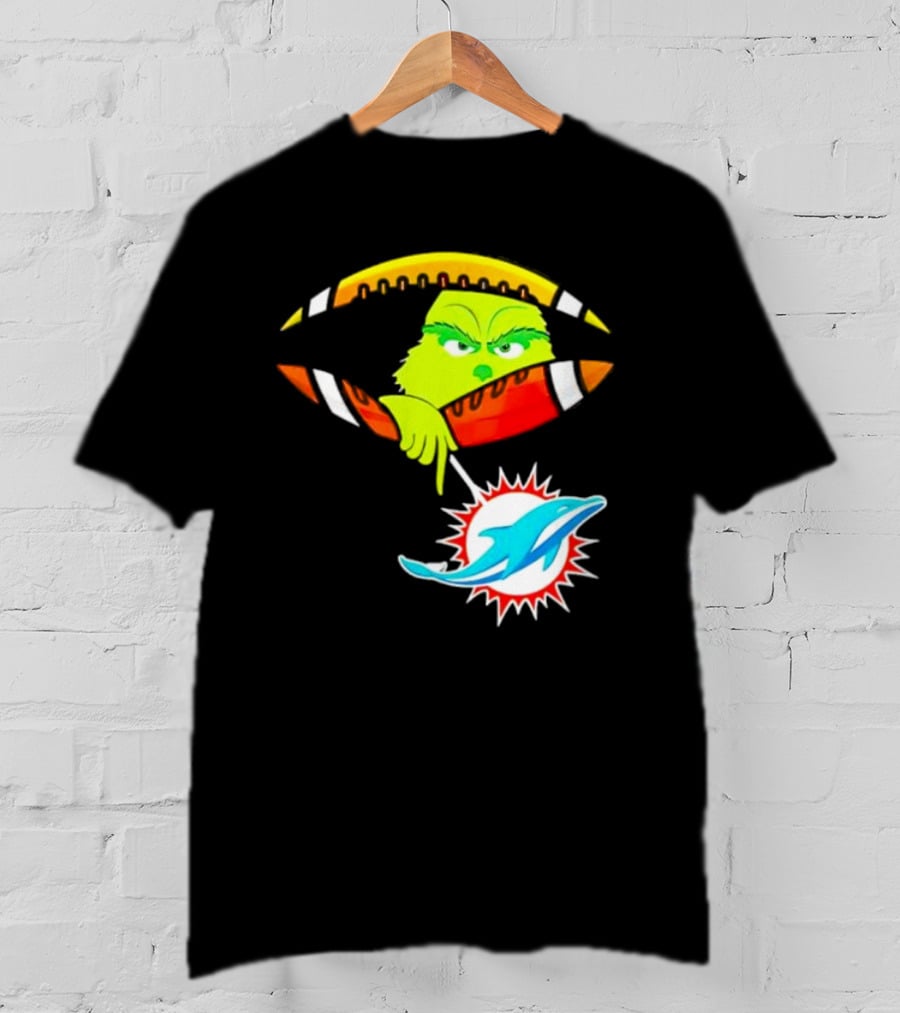 Miami Dolphins Grinch Football Fan Zipper T-Shirt