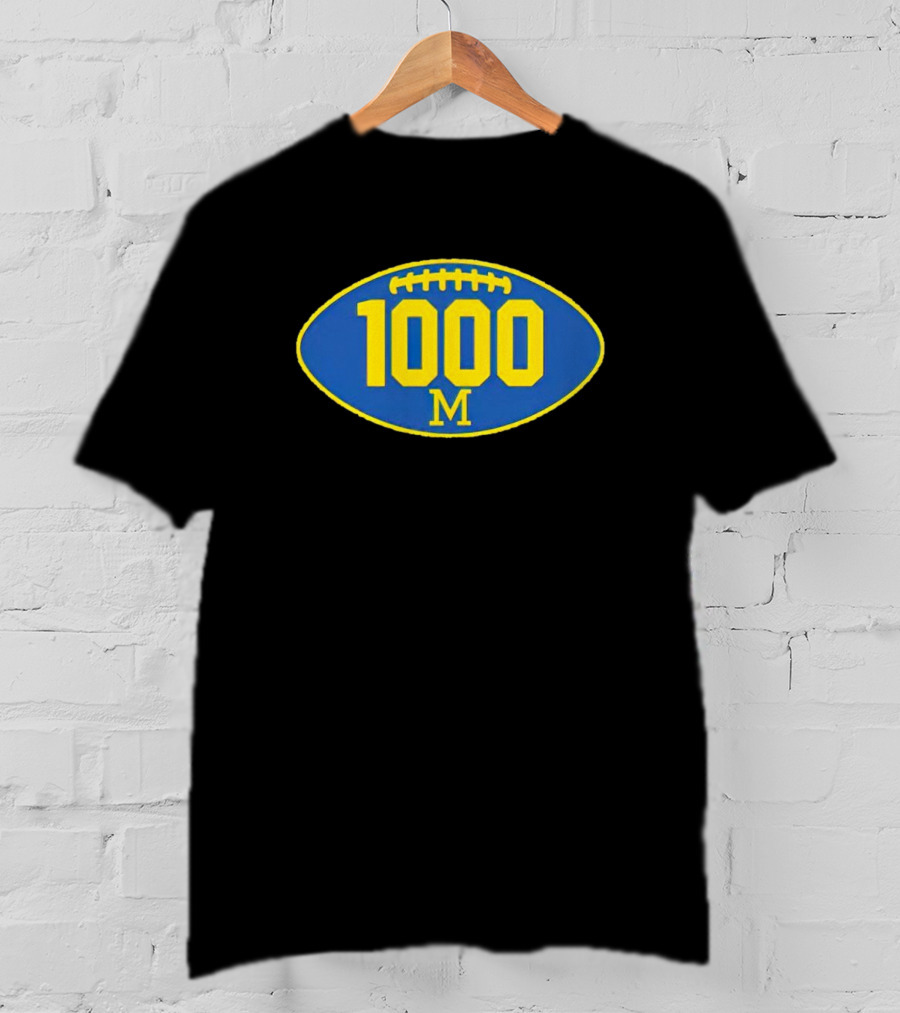 Michigan 1000 Wins Football M T-Shirt