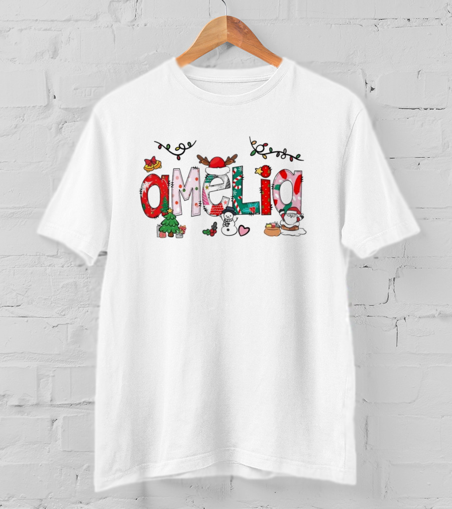 Personalized Christmas Decor Custom Name Amelia T-Shirt