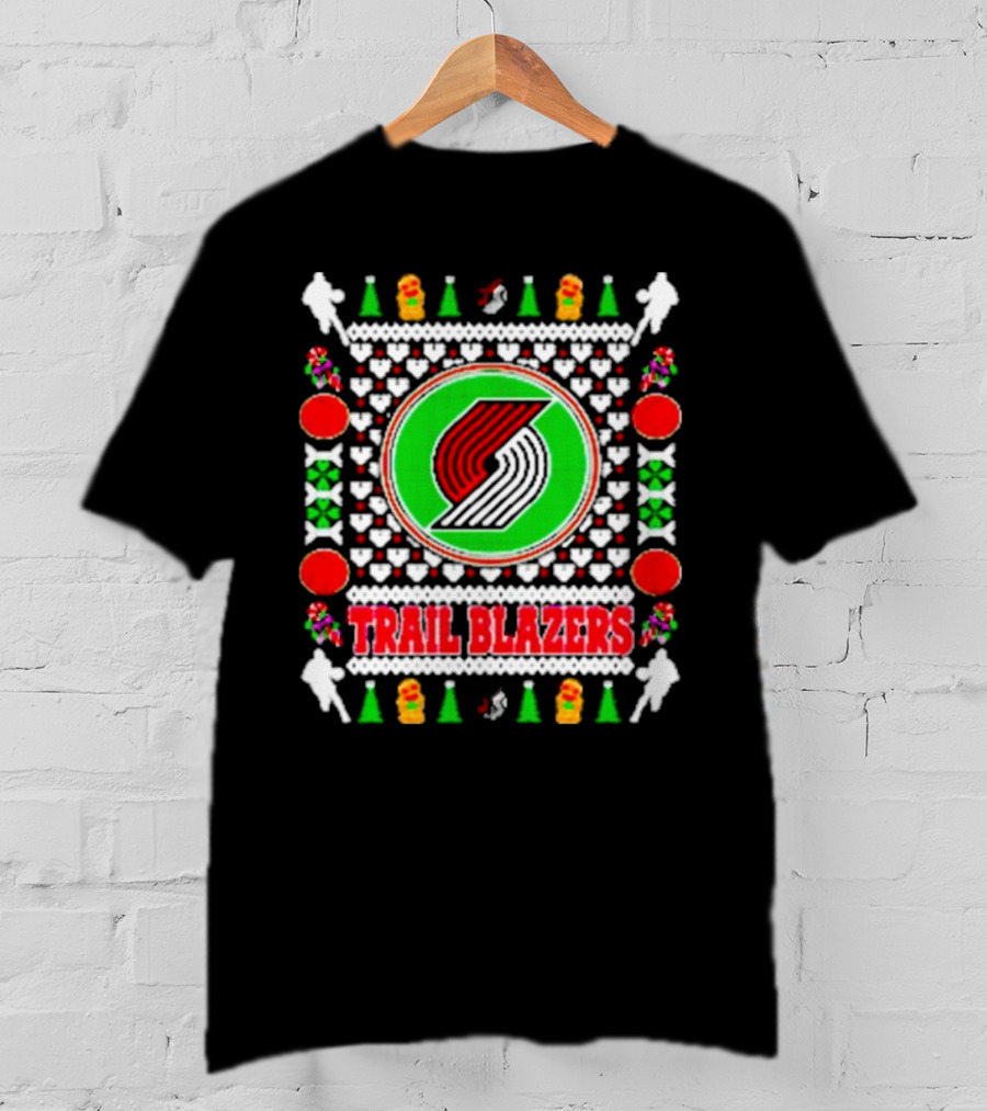 Portland Trail Blazers Merry Christmas NBA Basketball Ugly T-Shirt
