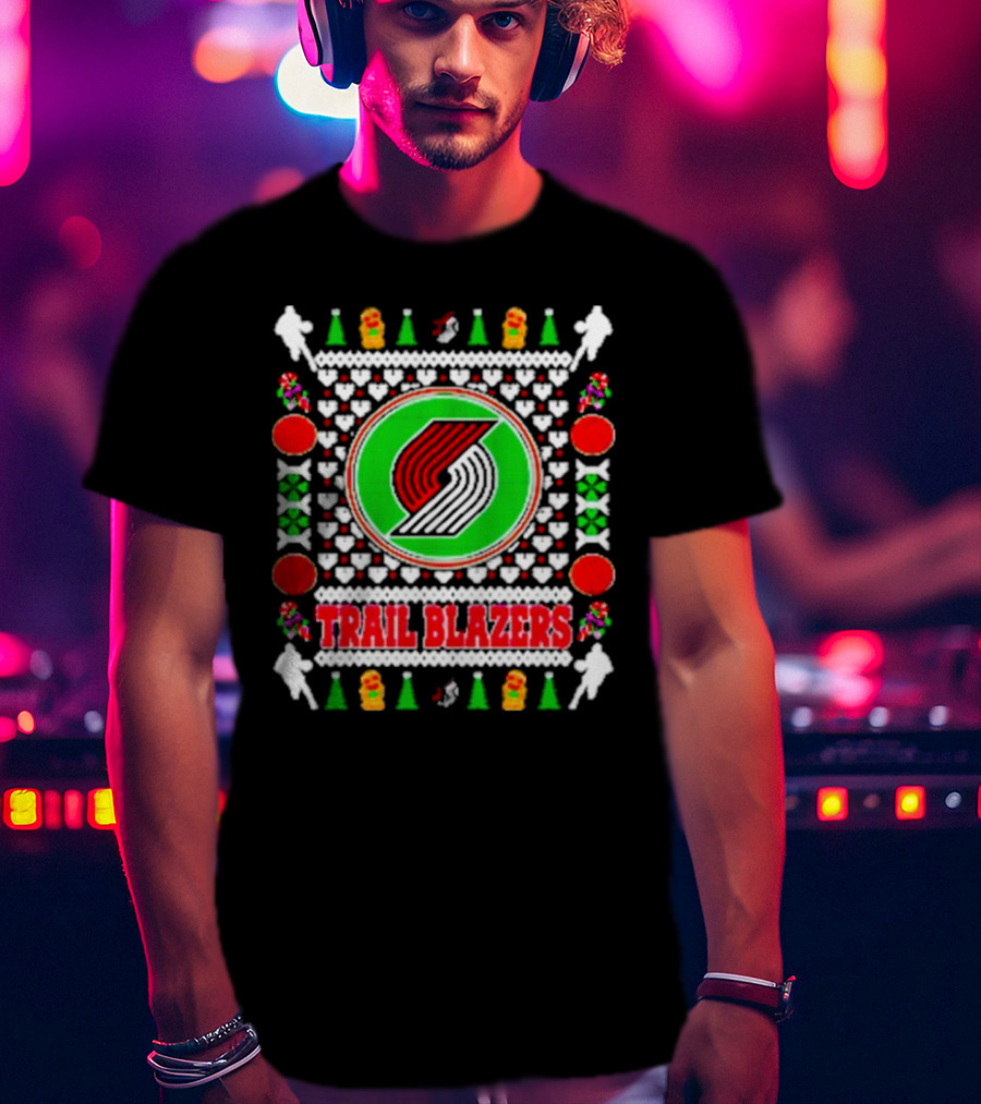 Portland Trail Blazers Merry Christmas NBA Basketball Ugly T-Shirt