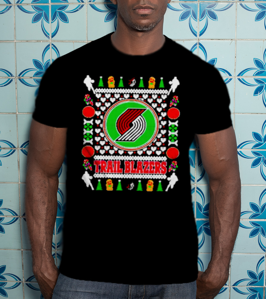 Portland Trail Blazers Merry Christmas NBA Basketball Ugly T-Shirt