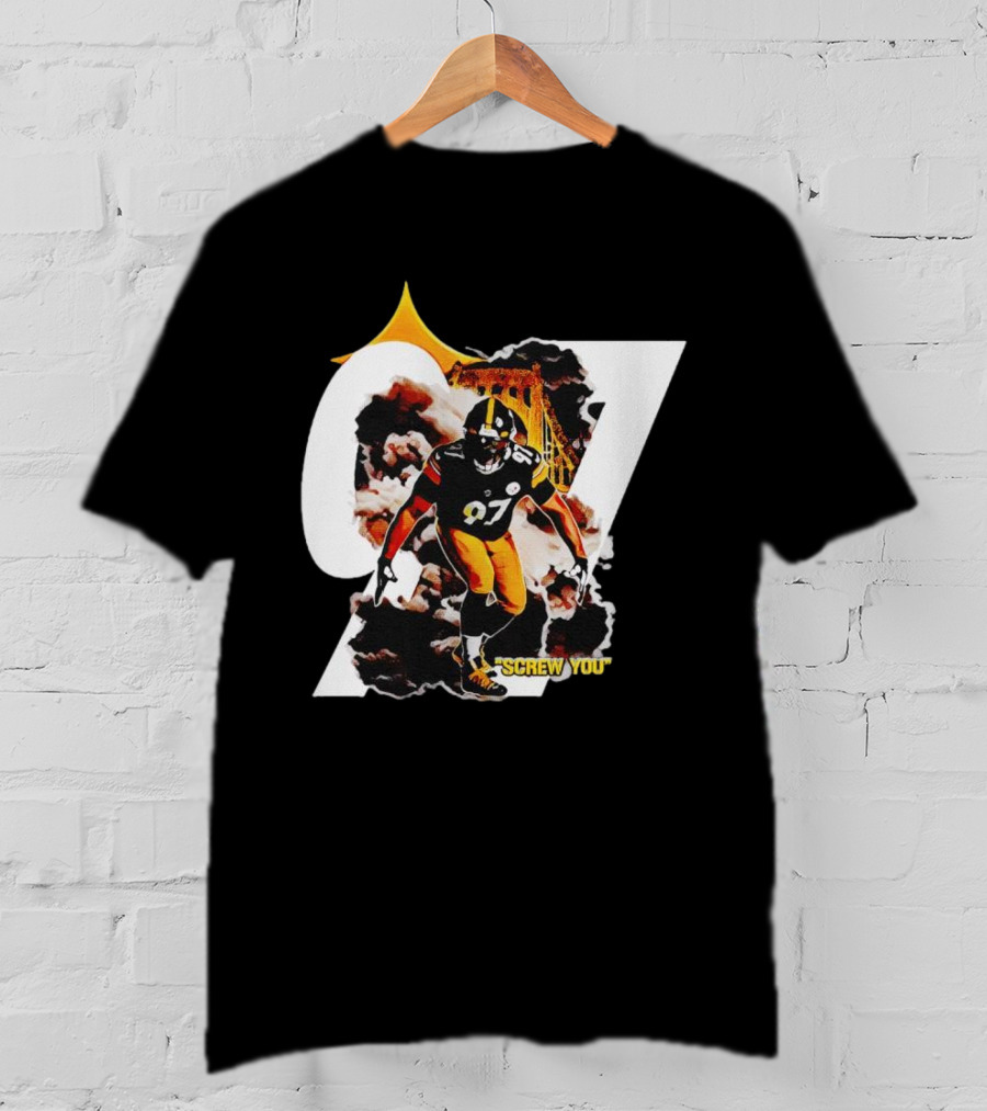 Cameron Heyward Screw You 97 Pittsburgh Steelers Steel City Skyline T-Shirt