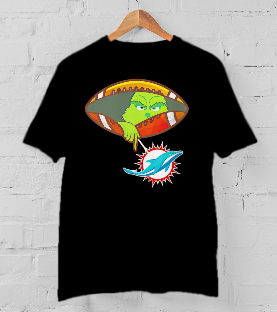 Grinch Ew Miami Dolphins Football T-Shirt