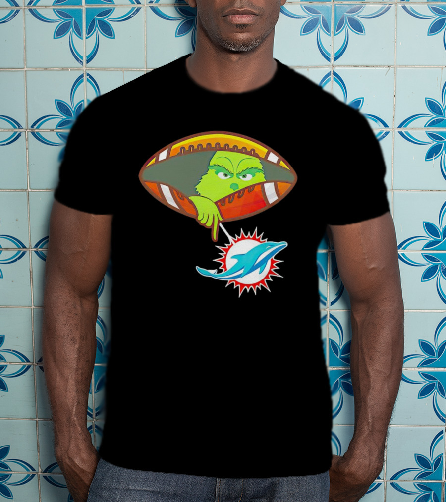 Grinch Ew Miami Dolphins Football T-Shirt