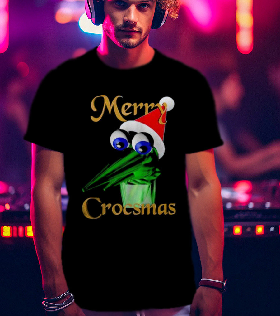 Merry Crocsmash Kekcroc Christmas Santa Hat T-Shirt