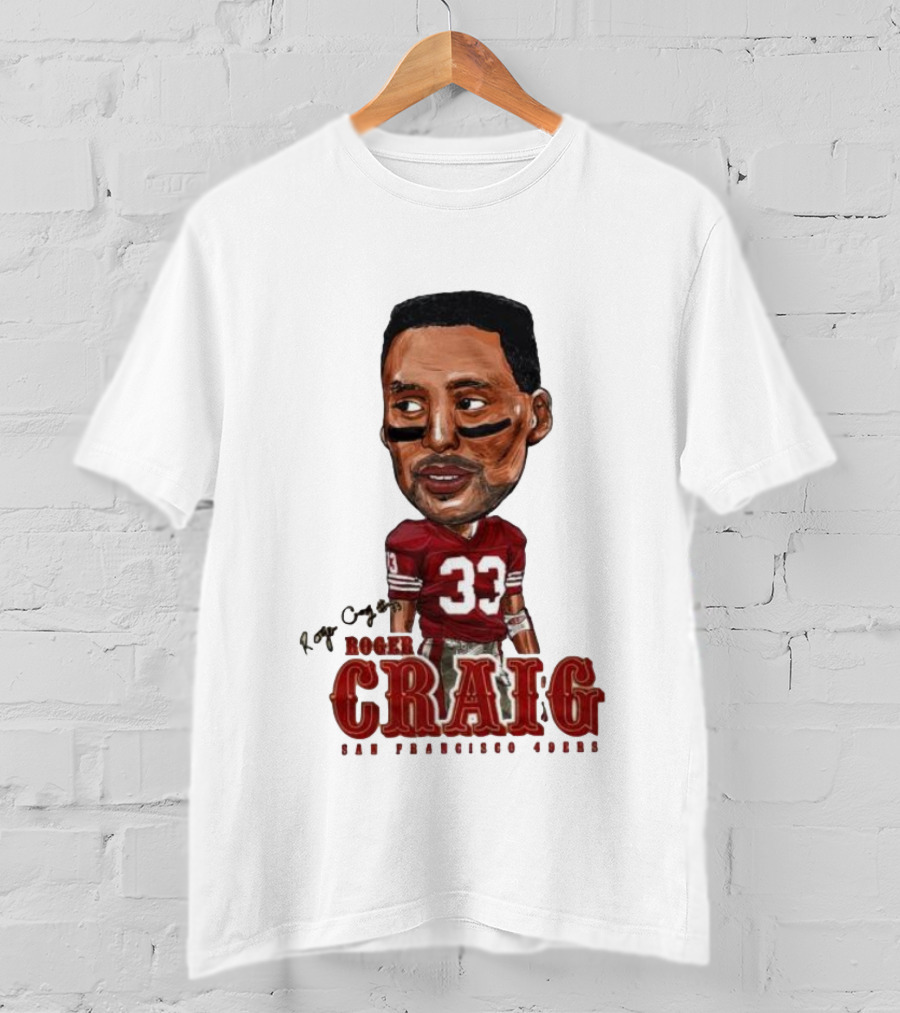 Roger Craig San Francisco 49ers 33 Big Head Character T-Shirt