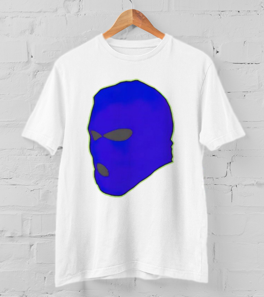 Seahawks Ski Mask Hoodie Graphic Blue Outline T-Shirt