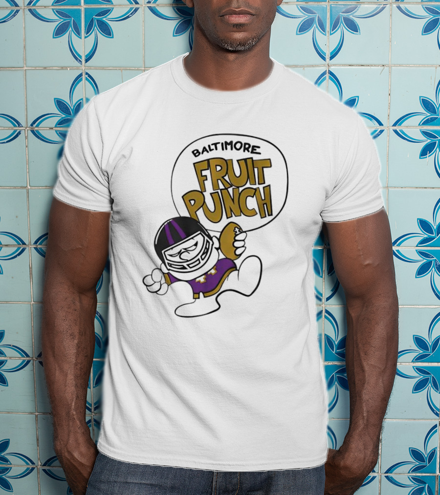 Baltimore Fruit Punch Football Character Purple And Gold T-Shirt