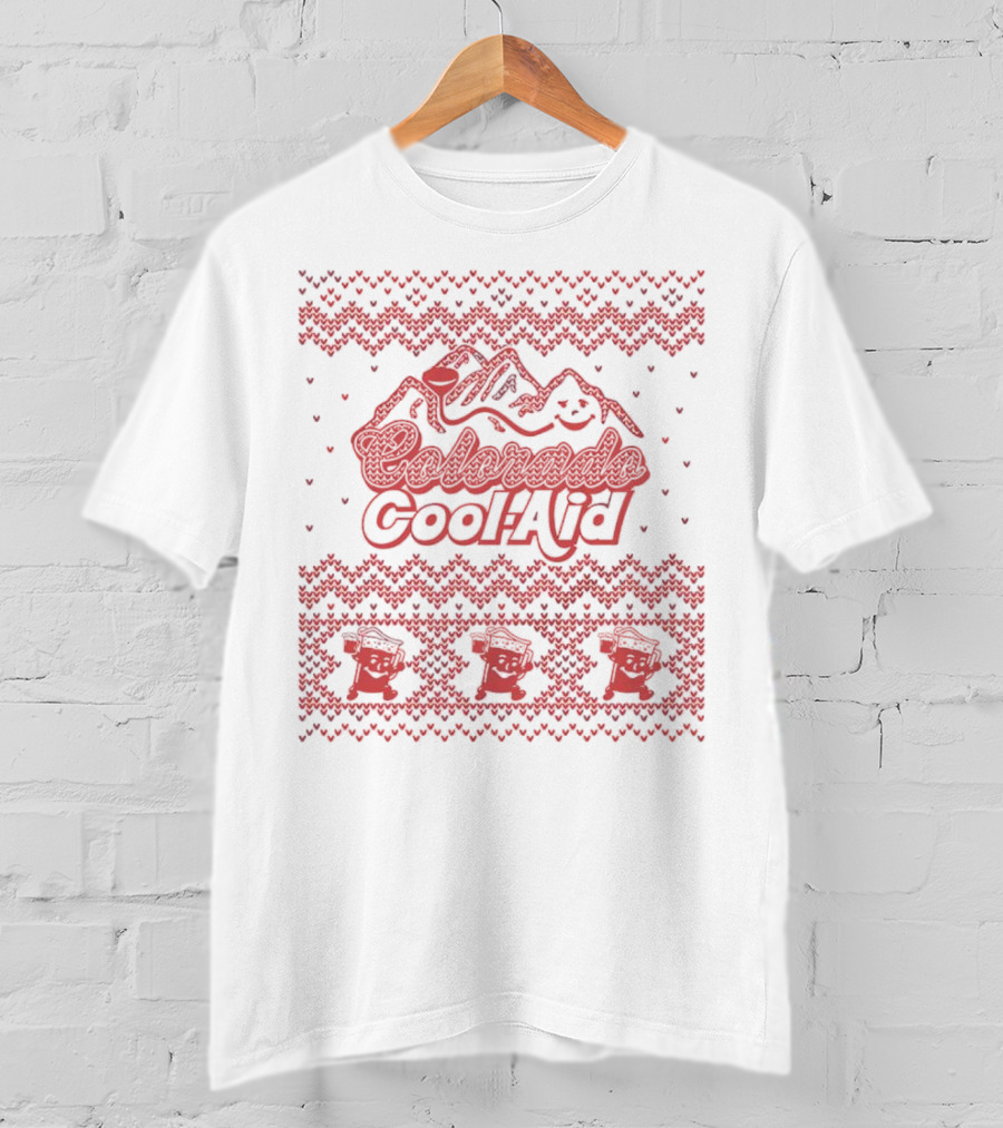 Colorado Cool-Aid Festive Sweater Design With Mountains And Smiling Pitcher T-Shirt