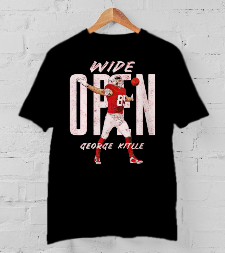 Wide Open George Kittle Football Catch T-Shirt