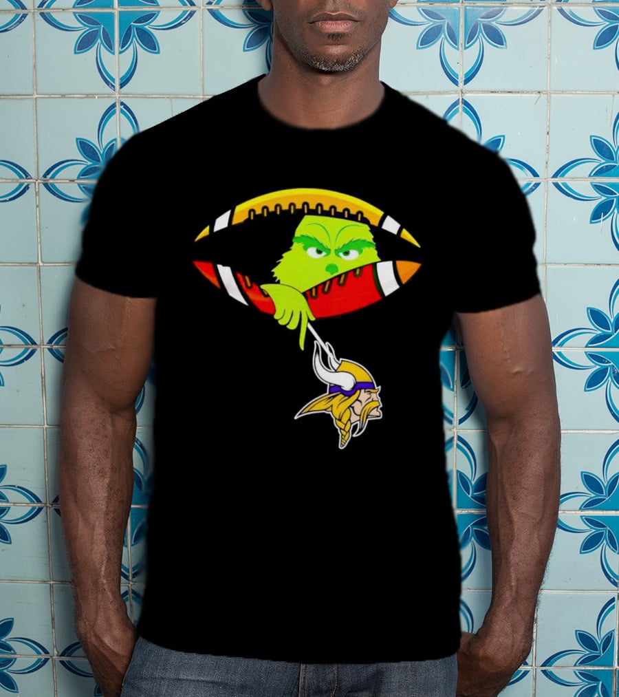 Grinch Stealing Minnesota Vikings Football T-Shirt