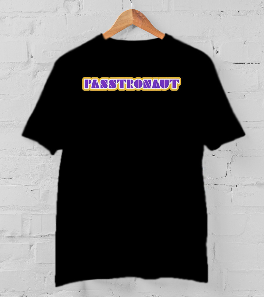 Minnesota Vikings Passtronaut Purple And Gold Text T-Shirt