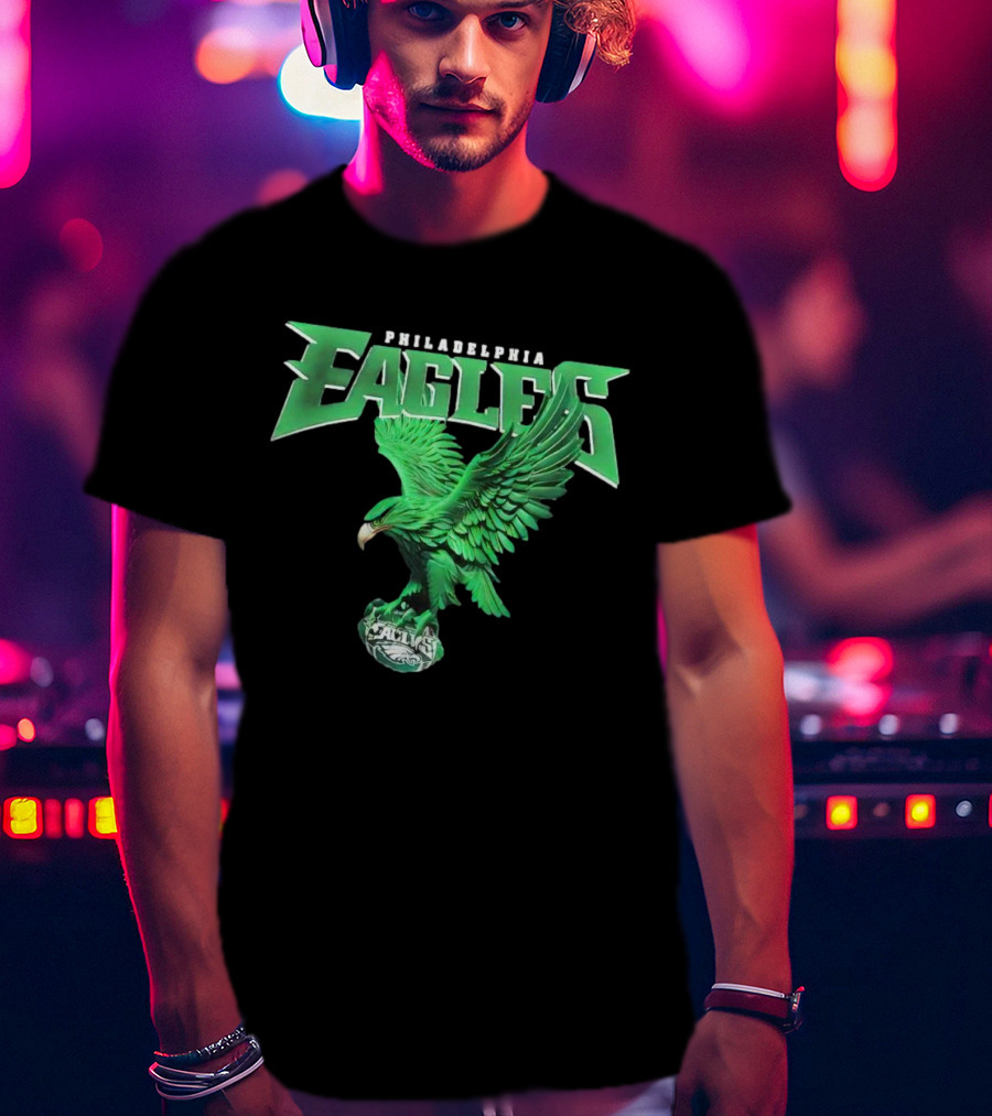 Philadelphia Eagles Green Soaring Eagle T-Shirt