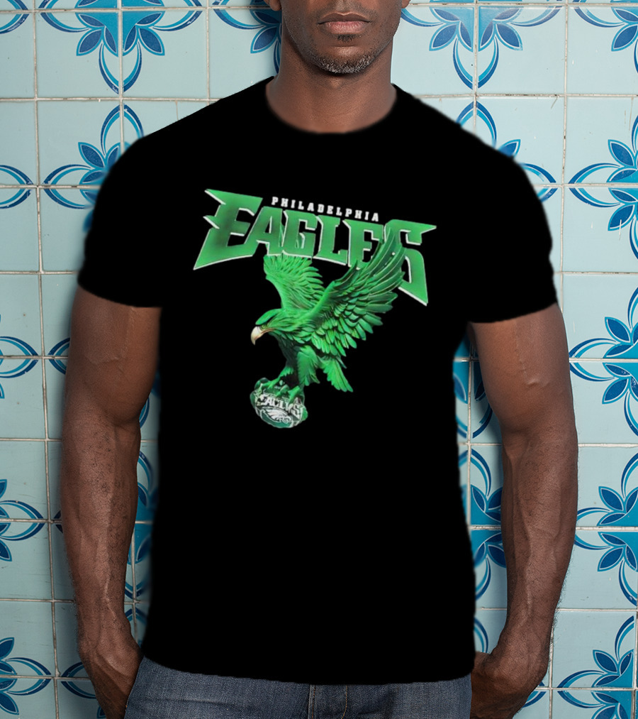 Philadelphia Eagles Green Soaring Eagle T-Shirt