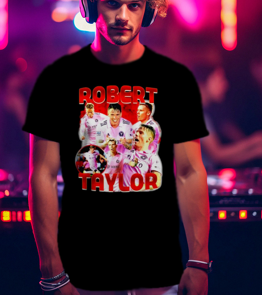 Robert Taylor Inter Miami CF Bootleg Style Collage T-Shirt